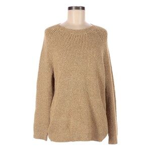 BP Nordstrom Tan Oversized Ribbed Knit Pullover Sweater Size M NWT
